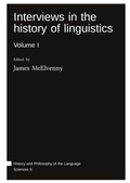 Cover: Interviews in the history of linguistics - Language Science Press