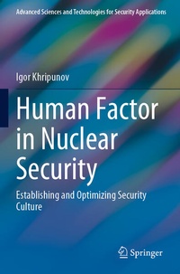 Enlarge image Cover: Human Factor in Nuclear Security - Springer