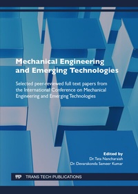 Enlarge image Cover: Mechanical Engineering and Emerging Technologies - Trans Tech Publications Ltd