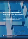 Cover: Mechanical Engineering and Emerging Technologies - Trans Tech Publications Ltd