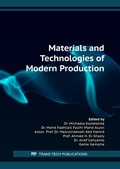 Cover: Materials and Technologies of Modern Production - Trans Tech Publications Ltd