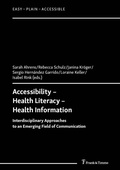 Cover: Accessibility - Health Literacy - Health Information - Frank & Timme