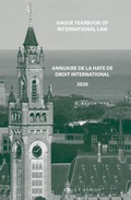 Cover: Hague Yearbook of International Law / Annuaire de La Haye de droit international, Vol. 33 (2020) - Martinus Nijhoff