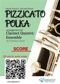 Cover: Clarinet Quintet score of "Pizzicato Polka" - Glissato Edizioni Musicali
