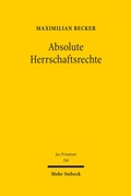 Cover: Absolute Herrschaftsrechte - Mohr Siebeck