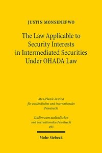 Abbildung von: The Law Applicable to Security Interests in Intermediated Securities Under OHADA Law - Mohr Siebeck