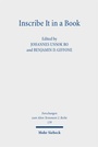 Cover: Inscribe It in a Book - Mohr Siebeck