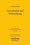 Cover: Testierfreiheit und Werteordnung - Mohr Siebeck