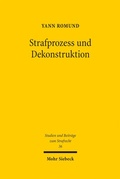 Cover: Strafprozess und Dekonstruktion - Mohr Siebeck