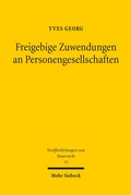Cover: Freigebige Zuwendungen an Personengesellschaften - Mohr Siebeck