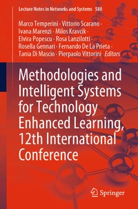 Enlarge image Cover: Methodologies and Intelligent Systems for Technology Enhanced Learning, 12th International Conference - Springer