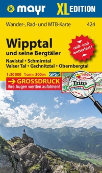 Abbildung von: Mayr Wanderkarte Wipptal und seine Bergtäler 1:30.000 - WALTER MAYR VERLAG