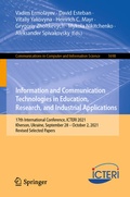 Cover: Information and Communication Technologies in Education, Research, and Industrial Applications - Springer