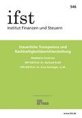 Cover: ifst-Schrift 546 - Finanzen u. Steuern