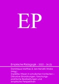 Cover: Implizites Wissen in schulischen Kontexten - Verlag Empirische P&auml;dagogik