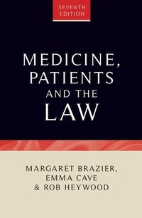 Abbildung von: Medicine, Patients and the Law - Manchester University Press