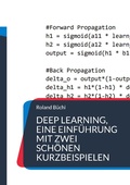 Cover: Deep Learning, eine Einf&uuml;hrung mit zwei sch&ouml;nen Kurzbeispielen - Books on Demand