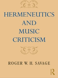Abbildung von: Hermeneutics and Music Criticism - Routledge