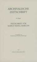 Cover: Archivalische Zeitschrift 99 (2022) - B&ouml;hlau