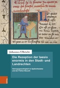 Cover: Die Rezeption der laesio enormis in den Stadt- und Landrechten - B&ouml;hlau