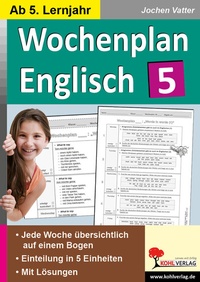 Enlarge image Cover: Wochenplan Englisch 5 - KOHL VERLAG Der Verlag mit dem Baum