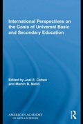 Cover: International Perspectives on the Goals of Universal Basic and Secondary Education - Routledge