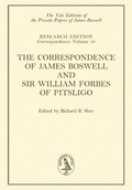 Cover: The Correspondence of James Boswell and Sir William Forbes of Pitsligo - Edinburgh University Press