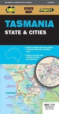 Abbildung von: Tasmania State & Cities Map 719 9th ed (waterproof) - UBD Gregory's