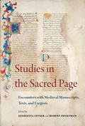 Cover: Studies in the Sacred Page: Encounters with Medieval Manuscripts, Texts, and Exegesis - Pontifical Institute of Mediaeval Studies,Canada
