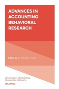 Cover: Advances in Accounting Behavioral Research - Emerald Publishing Limited