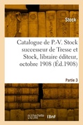 Cover: Catalogue analytique de pi?ces de th??tre class?es de P.-V. Stock - Hachette Livre Bnf