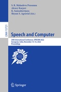 Cover: Speech and Computer - Springer