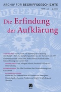 Cover: Archiv f&uuml;r Begriffsgeschichte. Band 64,1 - Meiner