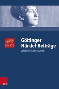 Cover: G&ouml;ttinger H&auml;ndel-Beitr&auml;ge, Band 24 - Vandenhoeck & Ruprecht