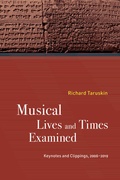 Cover: Musical Lives and Times Examined - University of California Press