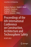 Cover: Proceedings of the 6th International Conference on Construction, Architecture and Technosphere Safety - Springer
