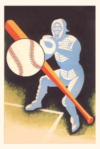 Abbildung von: Vintage Journal Baseball, Bat, Catcher - Found Image Press
