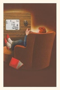 Abbildung von: Vintage Journal Man in Slippers Watching TV Baseball - Found Image Press