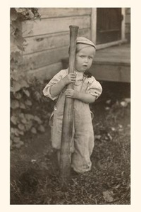 Abbildung von: Vintage Journal Little Boy with Large Bat - Found Image Press