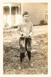 Abbildung von: Vintage Journal Photograph of Boy with Bat - Found Image Press