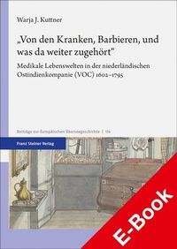 Abbildung von: "Von den Kranken, Barbieren, und was da weiter zugehört" - Franz Steiner Verlag