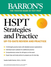 Enlarge image Cover: HSPT Strategies and Practice, Second Edition: Prep Book with 3 Practice Tests + Comprehensive Review + Practice + Strategies - Barrons Educational Services