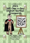 Cover: 2023 365 One-a-Day English-German Crosswords - Scribo Puzzles Publishing Limited