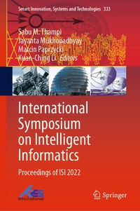 Enlarge image Cover: International Symposium on Intelligent Informatics - Springer
