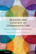 Cover: Reasons and Context in Comparative Law - Cambridge University Press