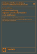 Cover: Online-Werbung, digitale Gesch&auml;ftsmodelle und Adblocker - Nomos