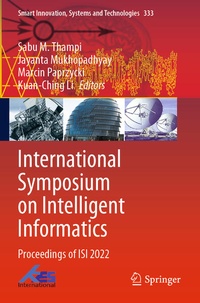 Enlarge image Cover: International Symposium on Intelligent Informatics - Springer