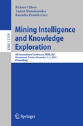 Cover: Mining Intelligence and Knowledge Exploration - Springer