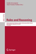Cover: Rules and Reasoning - Springer