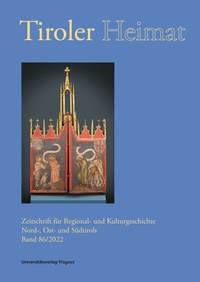 Abbildung von: Tiroler Heimat 86 (2022) - Wagner Innsbruck
